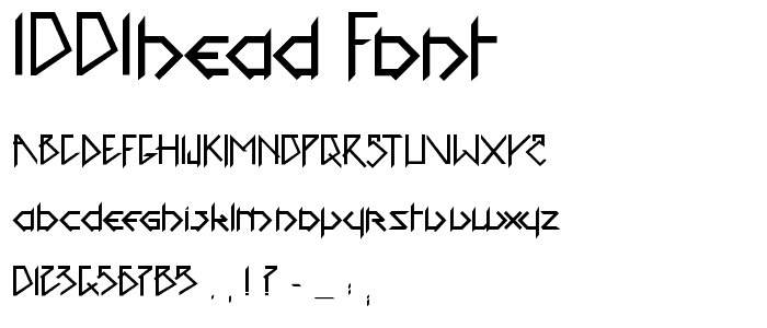 1001head Font font